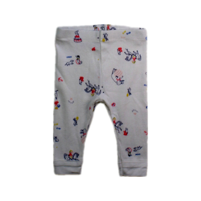 A White Leggings from Petit Bateau in size 0-3M for girl. (Front View)