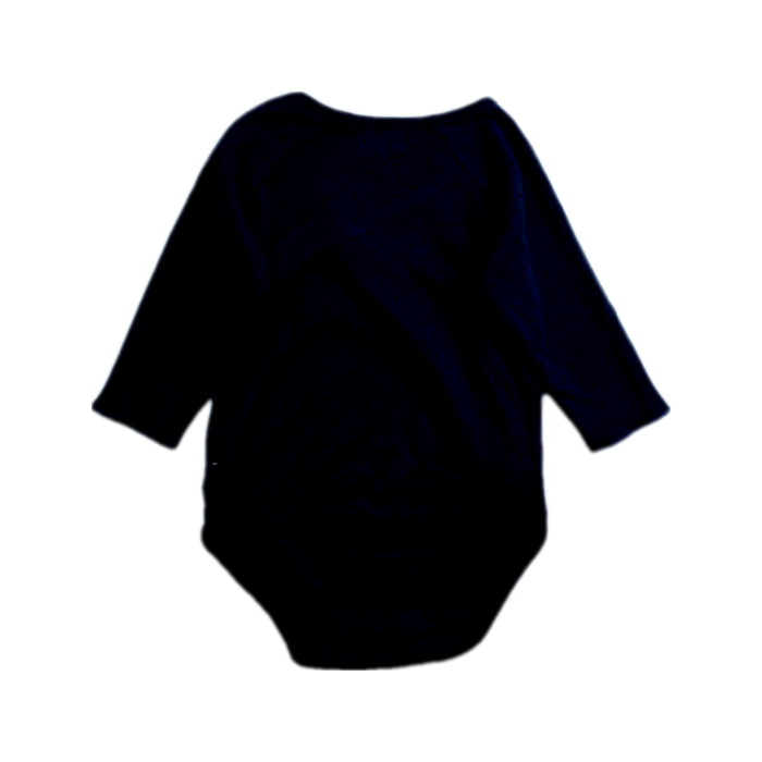 A Navy Long Sleeve Bodysuits from Oeuf in size 3-6M for girl. (Back View)