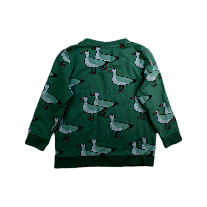 A Green Crewneck Sweatshirts from Seed in size 3T for boy. (Back View)
