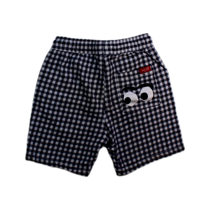 A Black Shorts from Seed in size 3T for boy. (Back View)