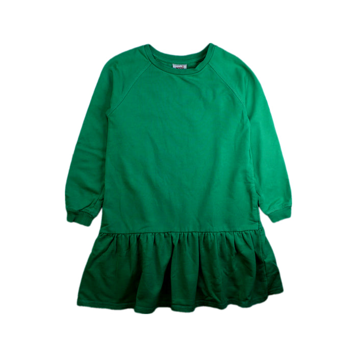 A Green Long Sleeve Dresses from Seed in size 5T for girl. (Front View)