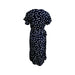 A Navy Short Sleeve Dresses from Seraphine in size Maternity-XS for maternity. (Back View)