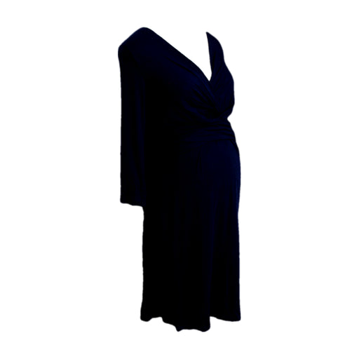 A Navy Long Sleeve Dresses from Seraphine in size Maternity-XS for maternity. (Front View)