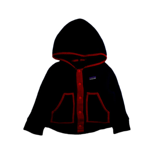 A Black Hooded Sweatshirts from Patagonia in size 2T for neutral. (Front View)