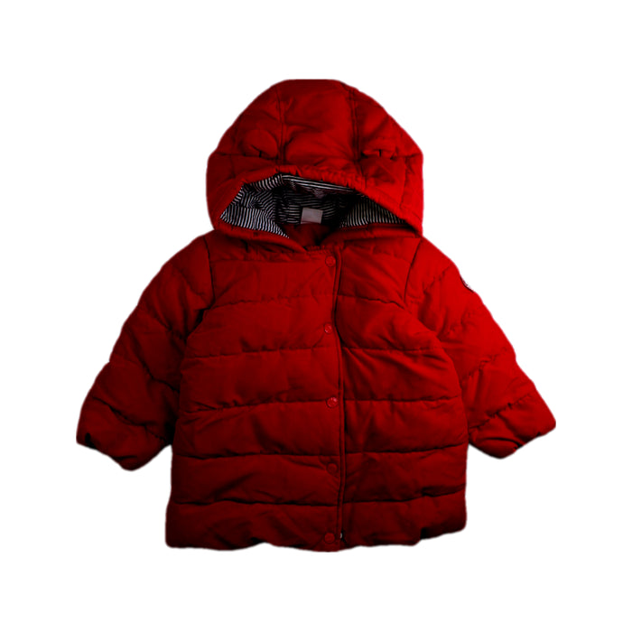 A Red Puffer/Quilted Coats & Outerwear from Petit Bateau in size 18-24M for neutral. (Front View)