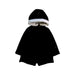 A Black Coats from Petit Bateau in size 2T for girl. (Front View)