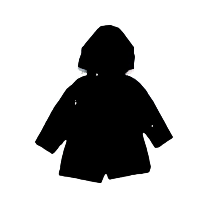 A Black Coats from Petit Bateau in size 2T for girl. (Back View)