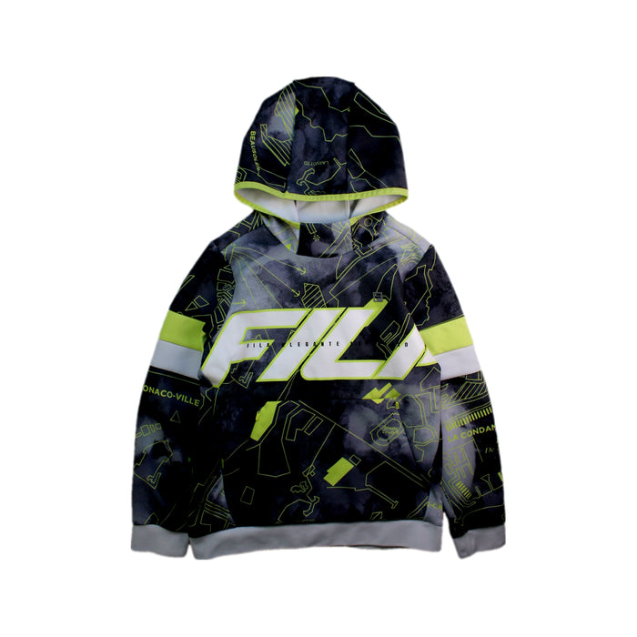 A Black Hooded Sweatshirts from Fila in size 10Y for boy. (Front View)