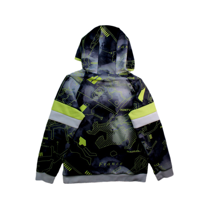 A Black Hooded Sweatshirts from Fila in size 10Y for boy. (Back View)