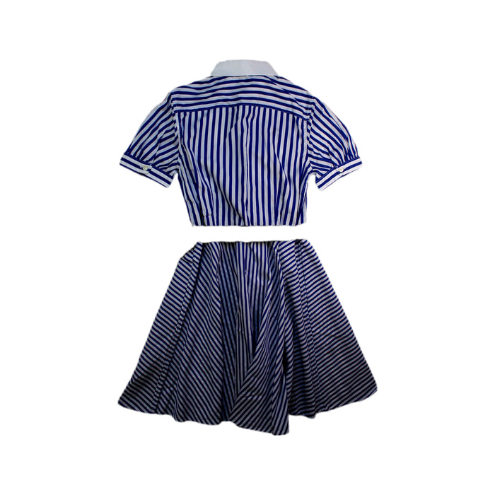 A Blue Short Sleeve Dresses from Polo Ralph Lauren in size 10Y for girl. (Back View)
