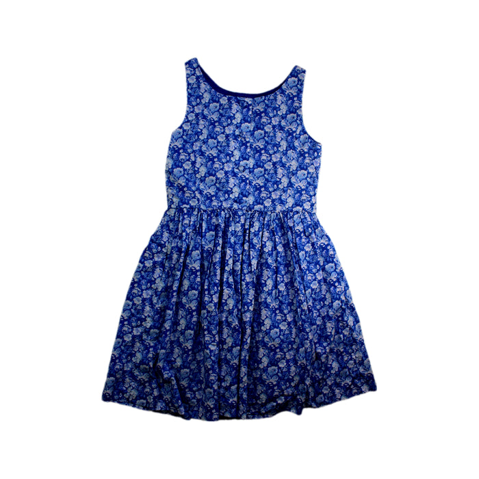 A Blue Sleeveless Dresses from Polo Ralph Lauren in size 8Y for girl. (Back View)