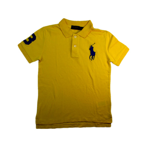 A Yellow Short Sleeve Polos from Polo Ralph Lauren in size 6T for boy. (Front View)