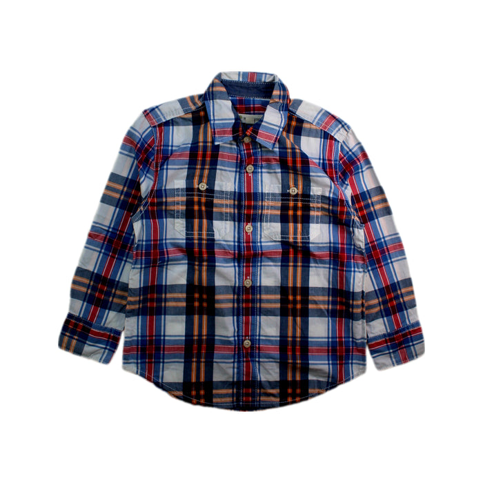 A Blue Long Sleeve Shirts from Tucker & Tate in size 4T for boy. (Front View)