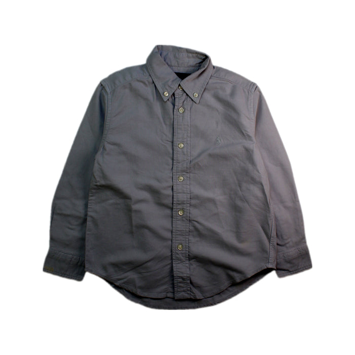 A Grey Long Sleeve Shirts from Ralph Lauren in size 4T for boy. (Front View)