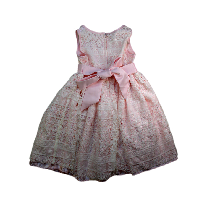 A Pink Sleeveless Dresses from My Princess Wear in size 6T for girl. (Back View)