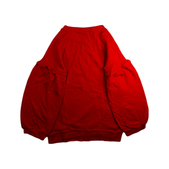 A Red Crewneck Sweatshirts from Tommy Hilfiger in size 6T for girl. (Back View)
