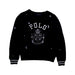 A Black Crewneck Sweatshirts from Polo Ralph Lauren in size 8Y for girl. (Front View)