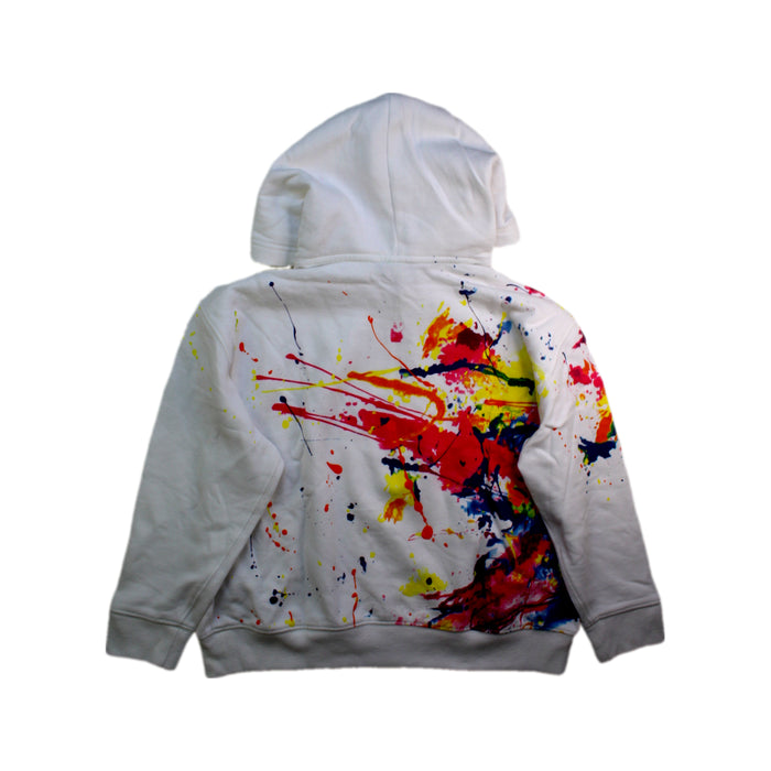 A White Hooded Sweatshirts from Polo Ralph Lauren in size 8Y for boy. (Back View)