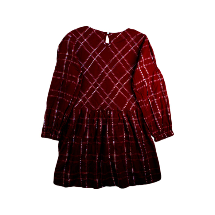 A Burgundy Long Sleeve Dresses from Tommy Hilfiger in size 8Y for girl. (Back View)