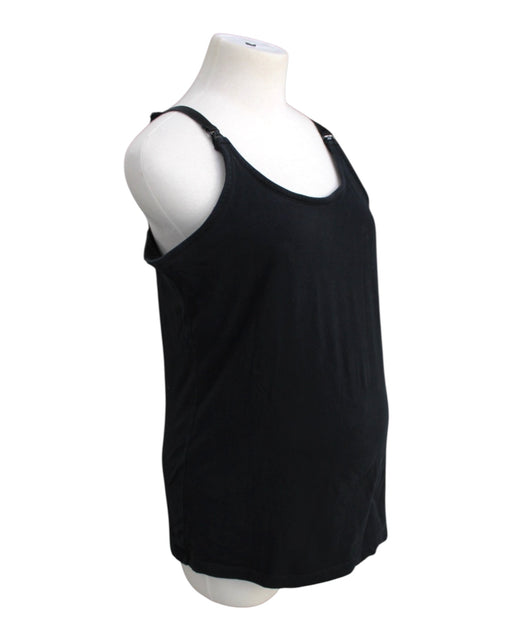 A Black Sleeveless Tops from Mamalicious in size Maternity-XL for maternity. (Front View)