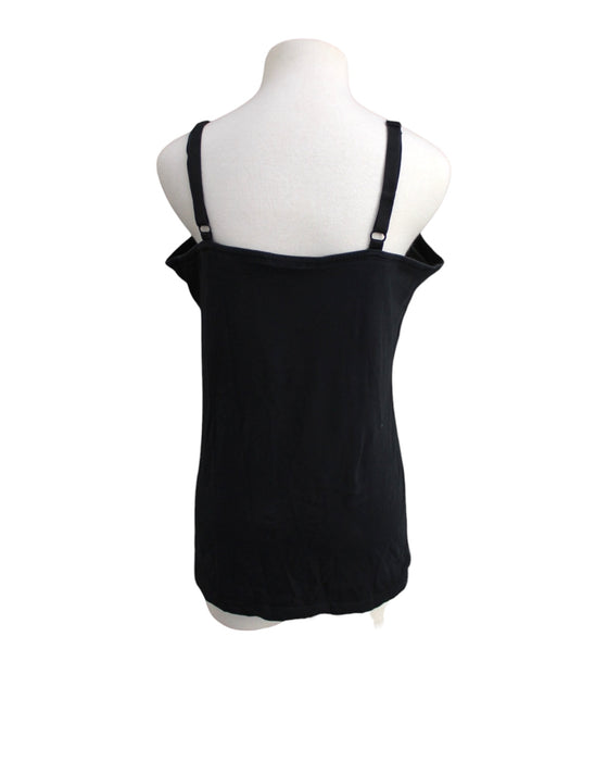A Black Sleeveless Tops from Mamalicious in size Maternity-XL for maternity. (Back View)