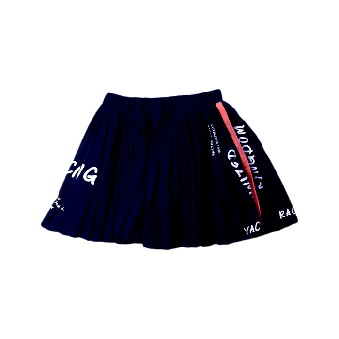 A Navy Short Skirts from Kingkow in size 10Y for girl. (Back View)