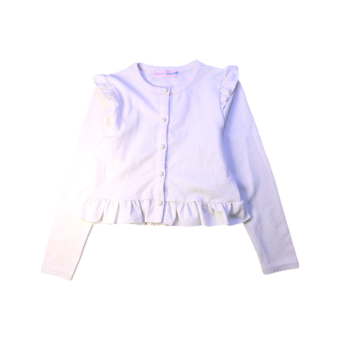 A White Cardigans from Catherine Cottage in size 7Y for girl. (Front View)