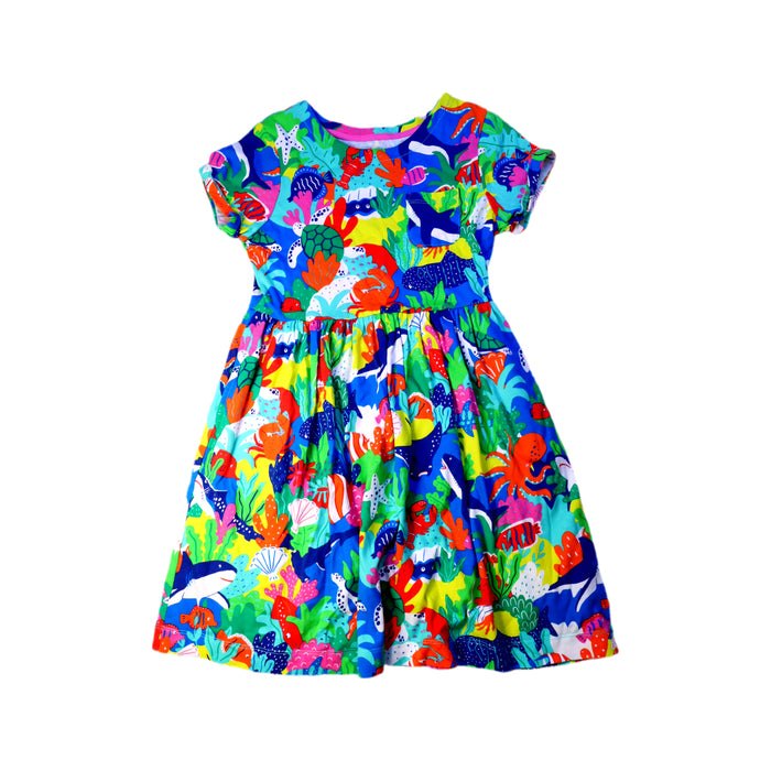 A Multicolour Short Sleeve Dresses from Boden in size 9Y for girl. (Front View)