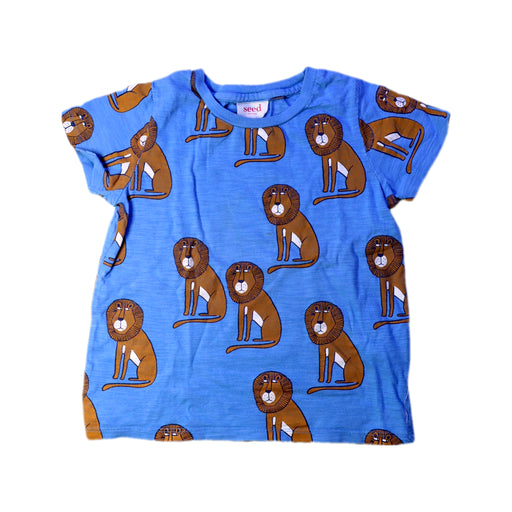 A Blue Short Sleeve T Shirts from Seed in size 3T for boy. (Front View)