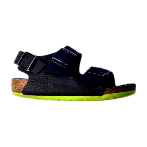 A Black Sandals from Birkenstock in size 4T for neutral. (Front View)