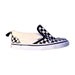 A Black Slip Ons from Vans in size 3T for girl. (Front View)