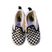 A Black Slip Ons from Vans in size 3T for girl. (Back View)