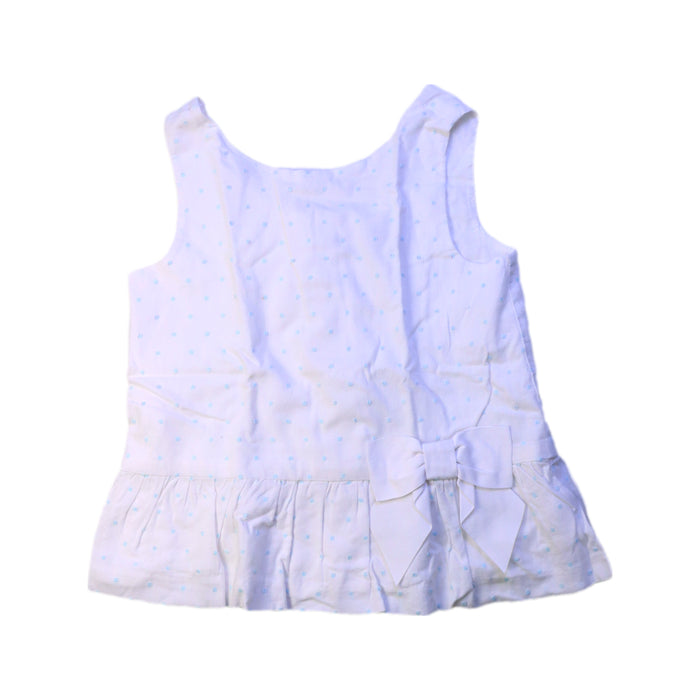 A White Sleeveless Tops from Janie & Jack in size 4T for girl. (Front View)