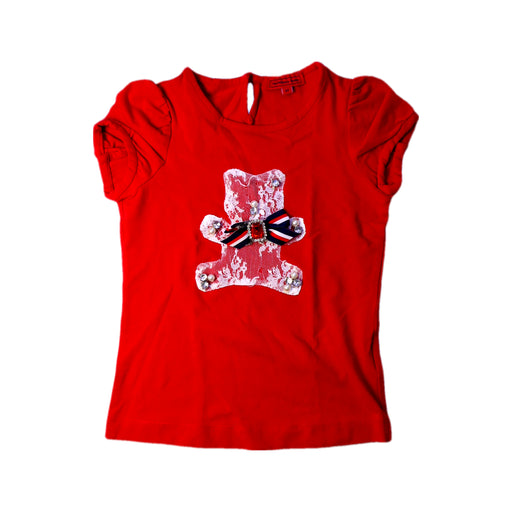 A Red Short Sleeve Tops from Nicholas & Bears in size 4T for girl. (Front View)