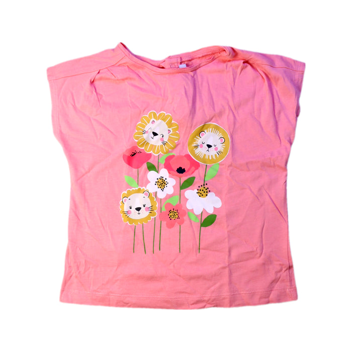 A Pink Short Sleeve Tops from Mayoral in size 3T for girl. (Front View)