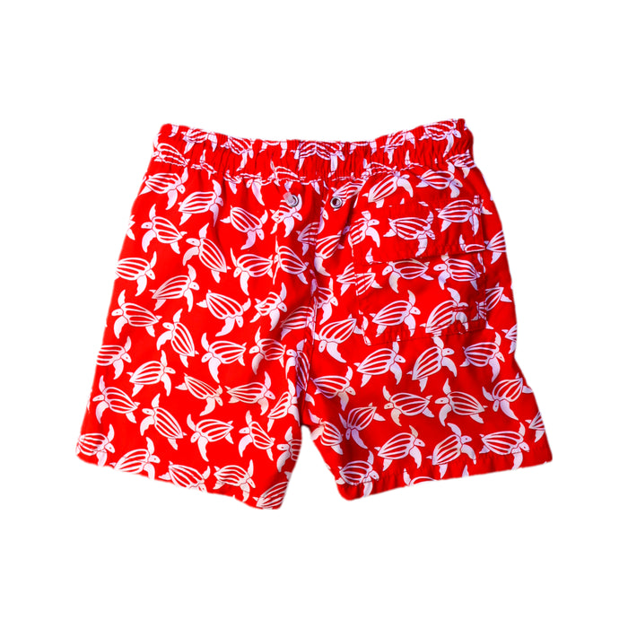 A Red Swim Shorts from Tom & Teddy in size 5T for boy. (Back View)