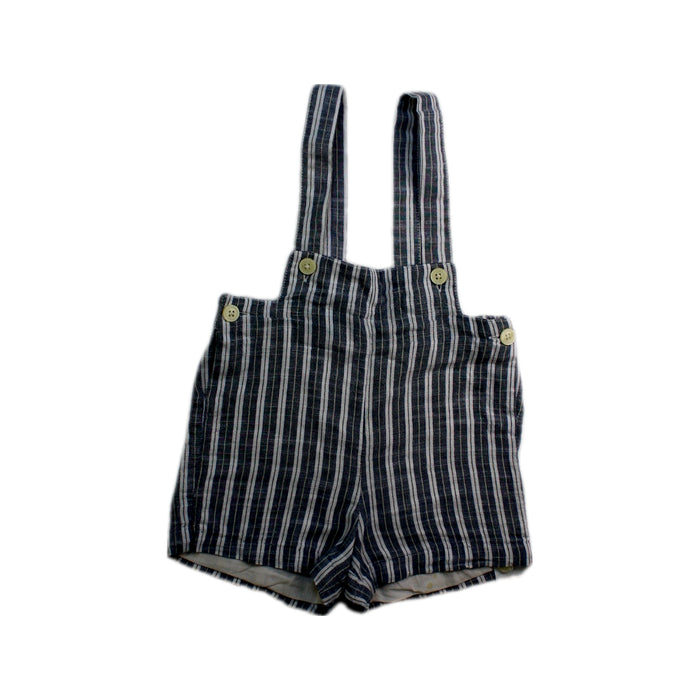 A Blue Overall Shorts from Gocco in size 6-12M for boy. (Front View)