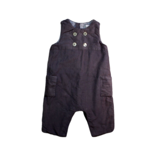A Brown Long Overalls from Jacadi in size 0-3M for boy. (Front View)