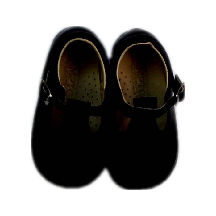 A Black Dress Shoes from Hampton Classics in size 12-18M for girl. (Back View)