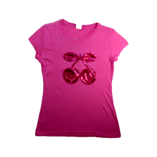 A Pink Short Sleeve T Shirts from Pacha in size 12Y for girl. (Front View)