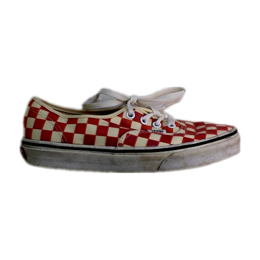 A Red Sneakers from Vans in size 12Y for neutral. (Front View)