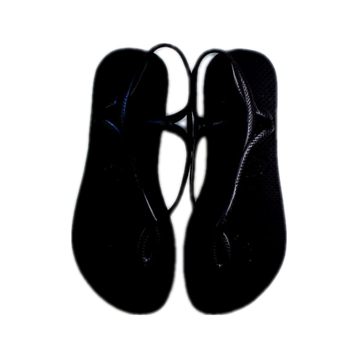 A Black Flip Flops from Havaianas in size 12Y for girl. (Back View)