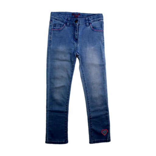 A Blue Jeans from La Compagnie des Petits in size 5T for girl. (Front View)