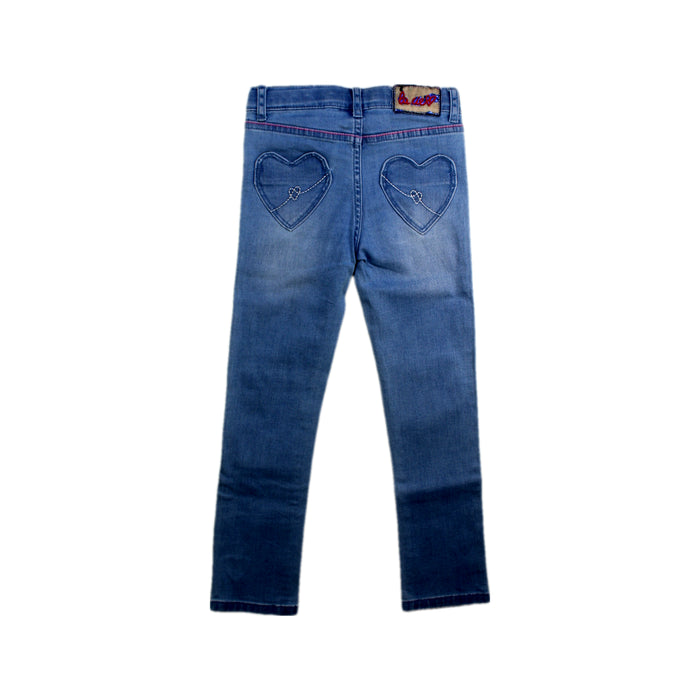 A Blue Jeans from La Compagnie des Petits in size 5T for girl. (Back View)
