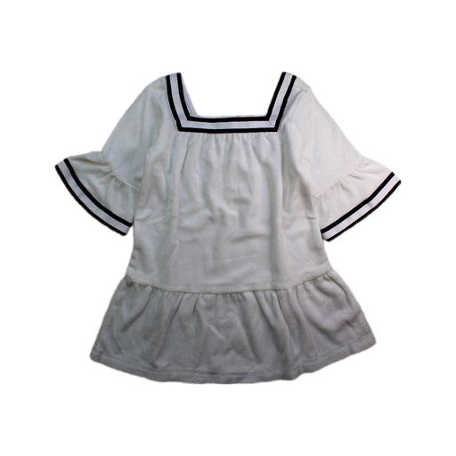 A White Short Sleeve Dresses from Janie & Jack in size 3T for girl. (Front View)