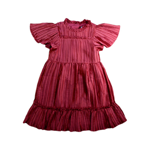 A Pink Short Sleeve Dresses from Janie & Jack in size 5T for girl. (Front View)
