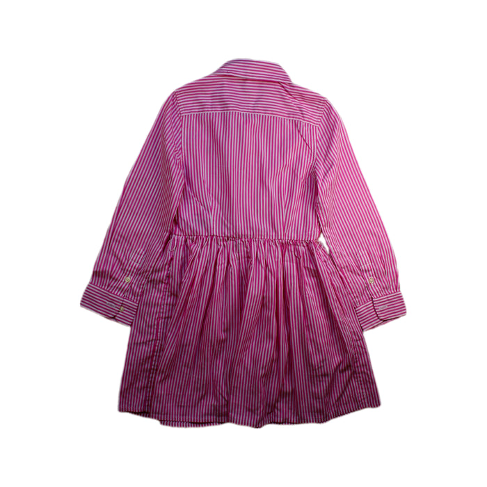 A Pink Long Sleeve Dresses from Polo Ralph Lauren in size 4T for girl. (Back View)