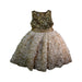 A Gold Sleeveless Dresses from Monsoon in size 4T for girl. (Front View)