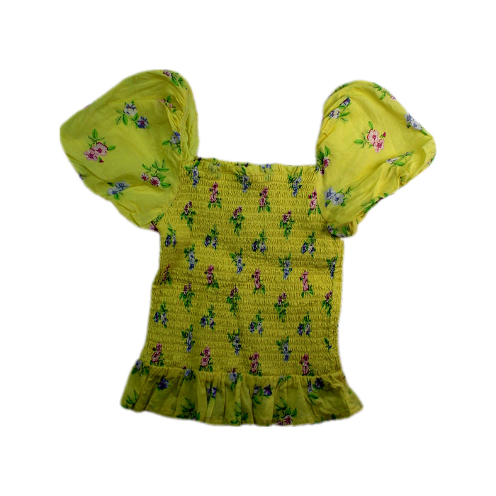 A Yellow Sleeveless Tops from Janie & Jack in size 5T for girl. (Front View)