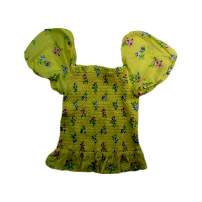 A Yellow Sleeveless Tops from Janie & Jack in size 5T for girl. (Back View)